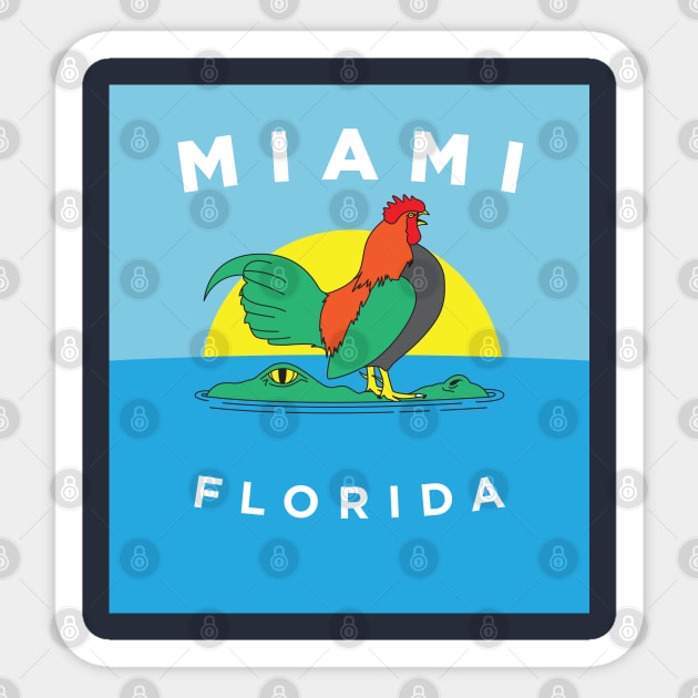 Miami Bandera Sticker by Fine-co